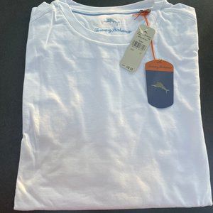Tommy Bahama Palm Cove Tee Shirt Mens LG Tall White